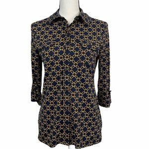 Charter Club Chain Print Blouse Women’s Size S